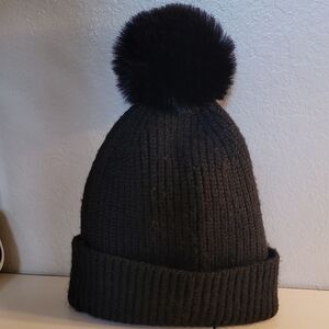 Fur Pom Beanie Hat